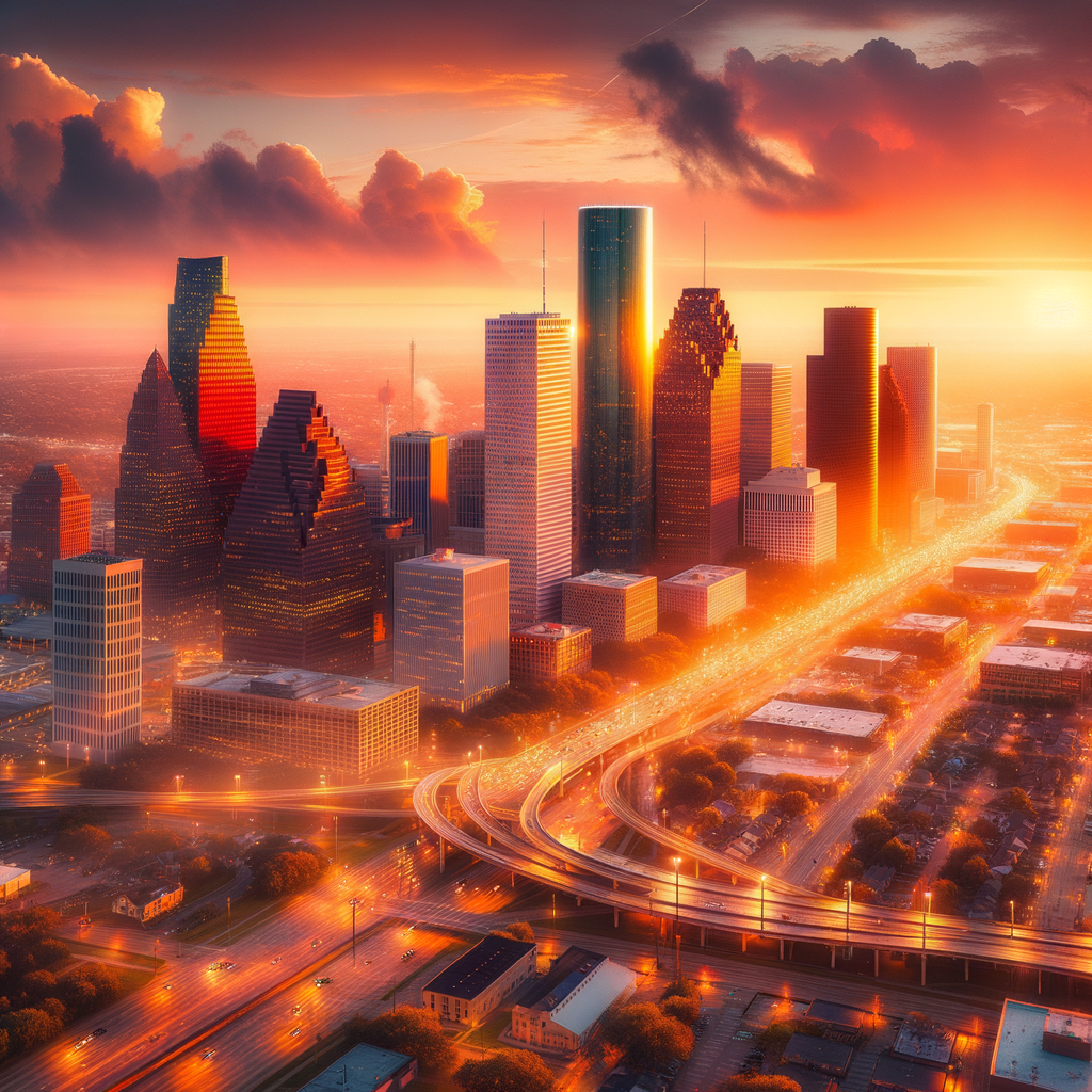 Illustration of Houston Sunsets: Stunning Spots for Unforgettable Views